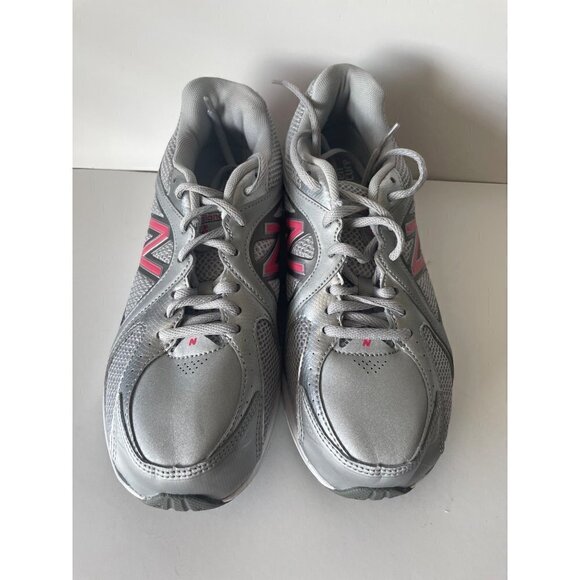 NEW BALANCE WOMENS LOW TOP LACE SIZE 8 HEALTH WALKING SHOES GRAY PINK - Picture 4 of 8
